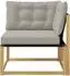 vidaXL Ecksofa Outdoor massives Akazienholz und Textilene, weiß (901642)