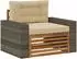 vidaXL Outdoor Mittelsofa Massivholz Akazie, natur (3438957)