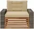vidaXL Outdoor Mittelsofa Massivholz Akazie, natur (3438957)