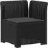vidaXL Gartensofa 3-Sitzer Rattan-Look PP anthrazit mit Kissen (8011889)