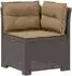 vidaXL Gartensofa 7-Sitzer Rattan-Look PP hellgrau (3444172)