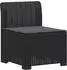 vidaXL Garten-Sofa 1-Sitzer mit Kissen, Rattan-Look PP, anthrazit (8011783)