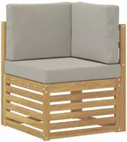 vidaXL Outdoor Ecksofa Massivholz Akazie Wei&szlig;