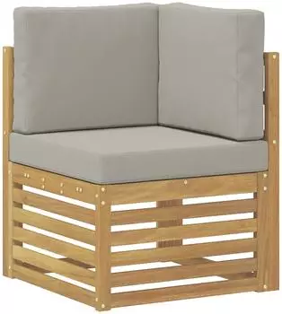 vidaXL Outdoor-Ecksofa Massivholz Akazie wei&szlig; (901505)