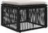 vidaXL Fußhocker Poly-Rattan, schwarz (42026722)