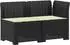 vidaXL 2-Sitzer Garten-Sofa mit Kissen, Rattan-Look PP, anthrazit (8011924)