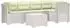 vidaXL Gartensofa 5-Sitzer mit Kissen, Rattan-Look PP, weiß (3444094)