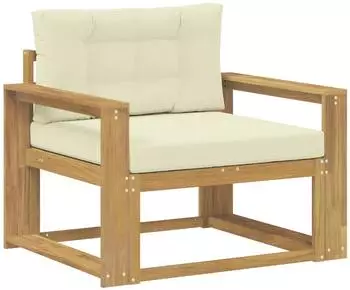 vidaXL Outdoor Mittelsofa Polyester wei&szlig; (3439014)
