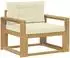 vidaXL Outdoor Mittelsofa Polyester weiß (3439014)