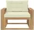 vidaXL Outdoor Mittelsofa Polyester weiß (3439014)