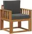vidaXL Outdoor-Sofa massives Akazienholz und Polyester, natur (3436229)