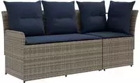 vidaXL 2 stk. Gartenarmsessel mit Ecksofa PE-Rattan