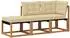 vidaXL Modulares Outdoor-Sofa 3-teilig, natur/beige (900628)