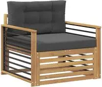 vidaXL Outdoor-Sofa Polyester Wei&szlig;