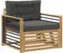 vidaXL Outdoor-Sofa Polyester weiß (3439149)