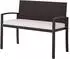 Costway Polyrattan Gartenbank mit Sitzkissen, 2-Sitzer, beige, 110x56x84cm (TI95870IT)