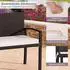 Costway Polyrattan Gartenbank mit Sitzkissen, 2-Sitzer, beige, 110x56x84cm (TI95870IT)