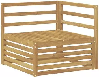vidaXL Outdoor-Ecksofa Massivholz Akazie wei&szlig; 83x83x73cm (901571)