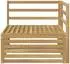 vidaXL Outdoor-Ecksofa Massivholz Akazie weiß 83x83x73cm (901571)