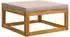 vidaXL Modulares Fußteil mit Kissen, 100% Polyester, Solid-Acacia natur