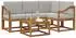 vidaXL Outdoor-Sofagarnitur 5-tlg., natur und hellgrau (3366374)
