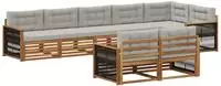 vidaXL Outdoor-Sofagarnitur 8 stk. Natur und Hellgrau