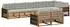 vidaXL Outdoor-Sofagarnitur 8-tlg. natur und hellgrau (3383504)