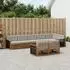 vidaXL Outdoor-Sofagarnitur 8-tlg. natur und hellgrau (3383504)