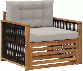 vidaXL Outdoor-Sofaelement Mitte, Akazienholz massiv, natur