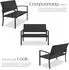 TecTake Gartenbank Murat Polyrattan 2-Sitzer, schwarz (Murat)