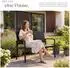 TecTake Gartenbank Murat Polyrattan 2-Sitzer, schwarz (Murat)