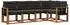 vidaXL Outdoor-Sofagarnitur mit Kissen, 5-tlg., natur und schwarz (3368671)