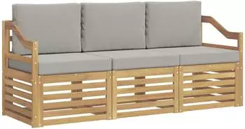 vidaXL Gartenlounge-Set Massivholz Akazie, 3-tlg. (3391331)