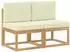 vidaXL Outdoor Mittelsofa 2-tlg. Akazienholz weiß (901463)