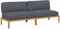 vidaXL Sofa Set 2 stk. Anthrazit Massivholz Akazie