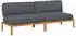 vidaXL Sofa-Set 2-tlg. Akazienholz massiv anthrazit