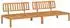 vidaXL Sofa-Set 2-tlg. Akazienholz massiv anthrazit