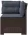 vidaXL 1-Sitzer Garten-Sofa mit Kissen, Rattan-Look, PP, braun (8011839)
