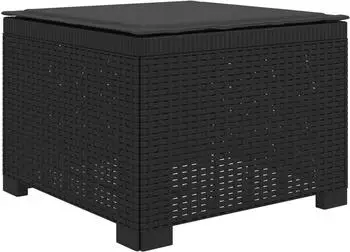 vidaXL Garten-Sofa 1-Sitzer Rattan-Look PP anthrazit mit Kissen (8011761)