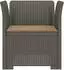 vidaXL 1-Sitzer Sessel mit Kissen, Rattan-Look, PP, hellgrau (8011866)