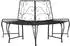 vidaXL Baumbank 4-Sitzer, halbrundes Stahl, schwarz (42029524)