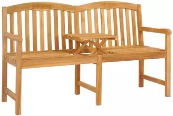vidaXL Rosenbank handgefertigt, Teak Massivholz, 150,5x60x95cm