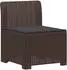 vidaXL Garten-Sofa 1-Sitzer mit Kissen, Rattan-Look PP, braun (8011785)