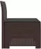 vidaXL Garten-Sofa 1-Sitzer mit Kissen, Rattan-Look PP, braun (8011785)