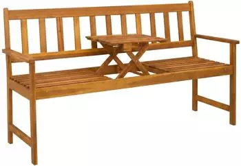 vidaXL Gartenbank 158x55x89cm Massivholz Akazie, natur