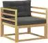 vidaXL Outdoor Sofaelement Mitte, Polyester, weiß