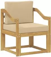 vidaXL Outdoor-Sofa Polyester Wei&szlig; und Beige