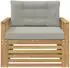 vidaXL Outdoor-Sofa Polyester, weiß und hellgrau