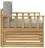 vidaXL Outdoor-Sofa Polyester, weiß und hellgrau