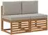 vidaXL Outdoor Mittelsofa 2-teilig Akazienholz natur (900496)